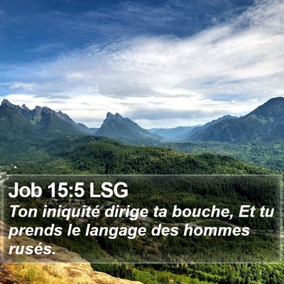 Job 15:5 LSG Bible Verse Image