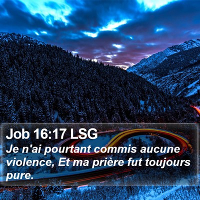 Job 16:17 LSG Bible Verse Image
