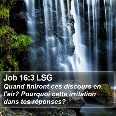 Job 16:3 LSG Bible Verse Image