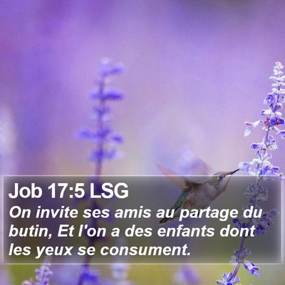 Job 17:5 LSG Bible Verse Image