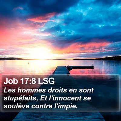 Job 17:8 LSG Bible Verse Image