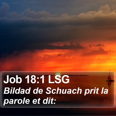 Job 18:1 LSG Bible Verse Image