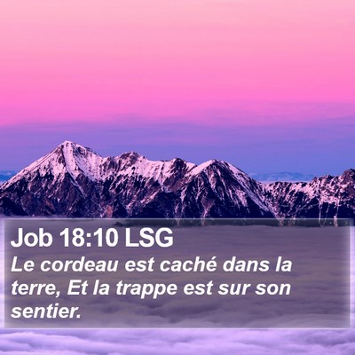 Job 18:10 LSG Bible Verse Image