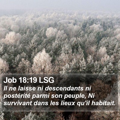 Job 18:19 LSG Bible Verse Image