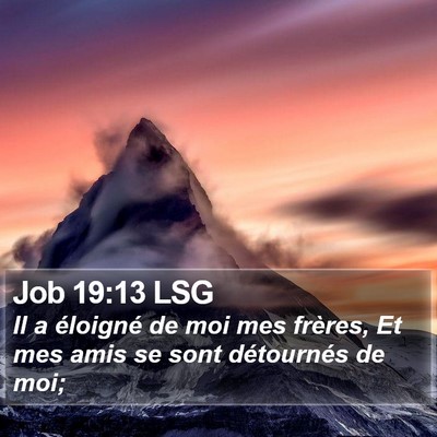 Job 19:13 LSG Bible Verse Image