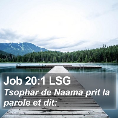 Job 20:1 LSG Bible Verse Image