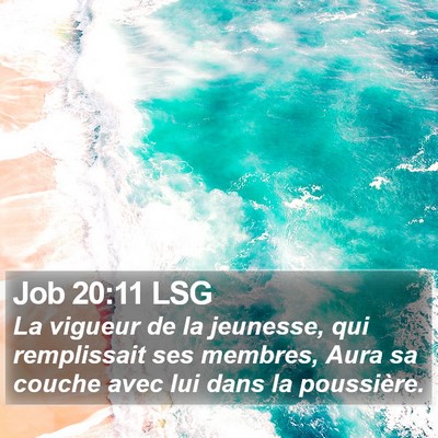 Job 20:11 LSG Bible Verse Image