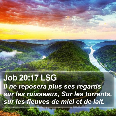Job 20:17 LSG Bible Verse Image