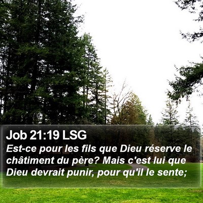 Job 21:19 LSG Bible Verse Image