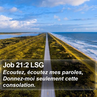 Job 21:2 LSG Bible Verse Image