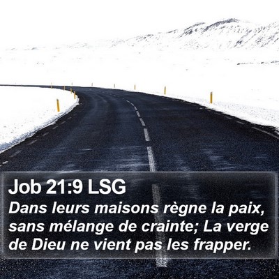 Job 21:9 LSG Bible Verse Image