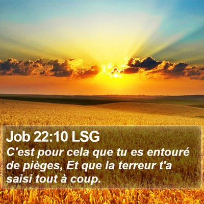 Job 22:10 LSG Bible Verse Image