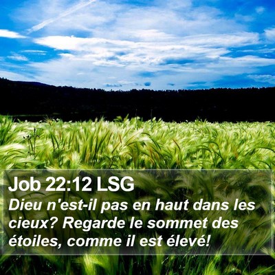Job 22:12 LSG Bible Verse Image