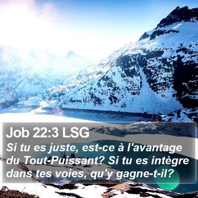 Job 22:3 LSG Bible Verse Image