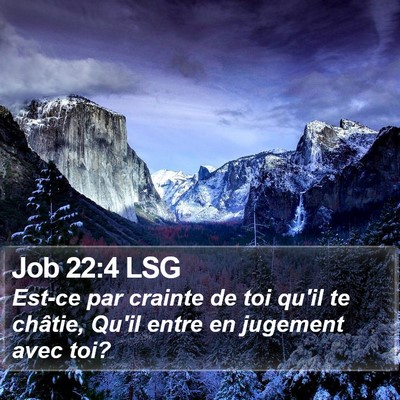 Job 22:4 LSG Bible Verse Image