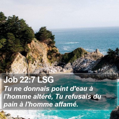 Job 22:7 LSG Bible Verse Image