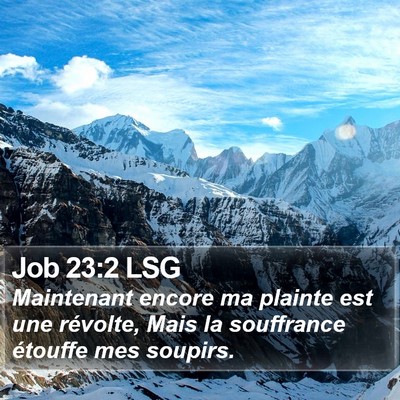 Job 23:2 LSG Bible Verse Image