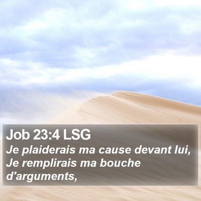 Job 23:4 LSG Bible Verse Image