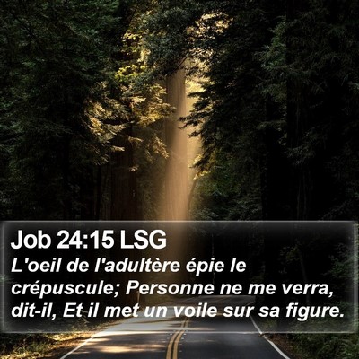 Job 24:15 LSG Bible Verse Image