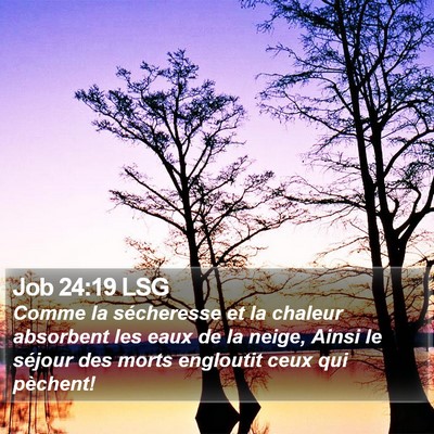 Job 24:19 LSG Bible Verse Image