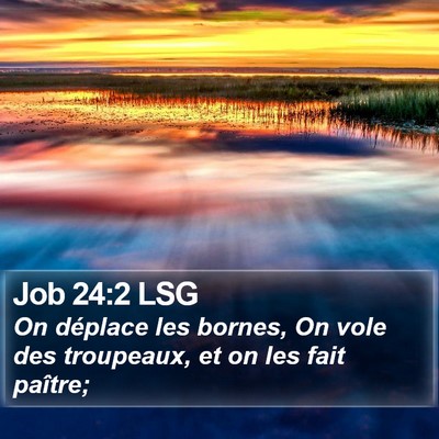 Job 24:2 LSG Bible Verse Image
