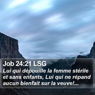 Job 24:21 LSG Bible Verse Image