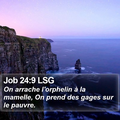 Job 24:9 LSG Bible Verse Image