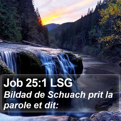 Job 25:1 LSG Bible Verse Image