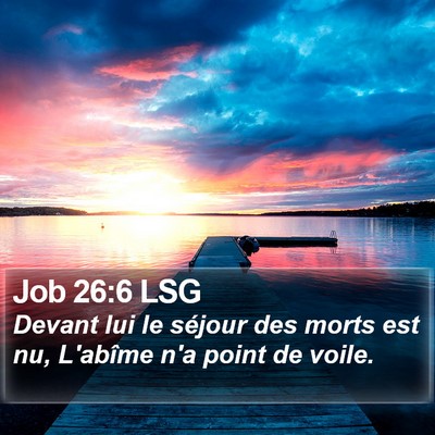 Job 26:6 LSG Bible Verse Image