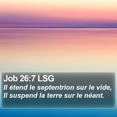 Job 26:7 LSG Bible Verse Image