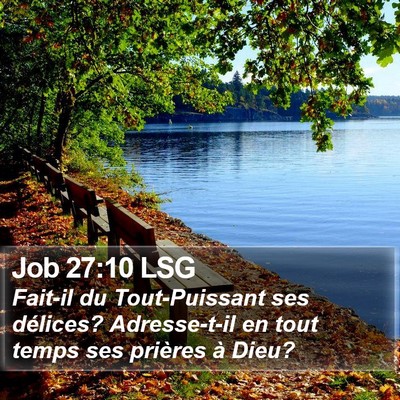 Job 27:10 LSG Bible Verse Image