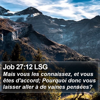 Job 27:12 LSG Bible Verse Image