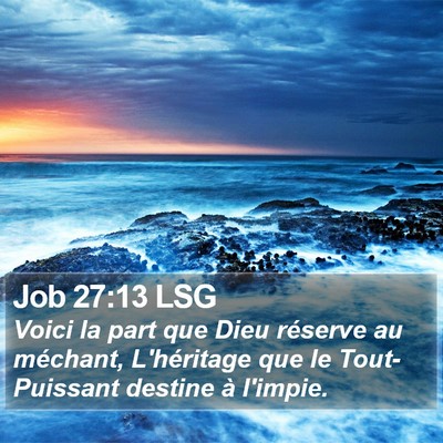 Job 27:13 LSG Bible Verse Image