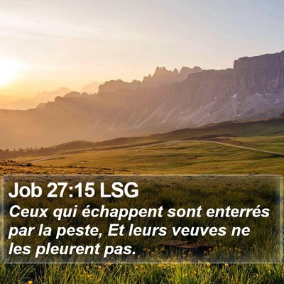 Job 27:15 LSG Bible Verse Image