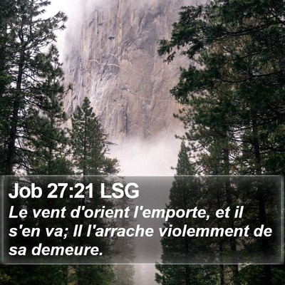 Job 27:21 LSG Bible Verse Image