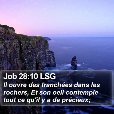 Job 28:10 LSG Bible Verse Image