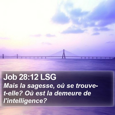 Job 28:12 LSG Bible Verse Image