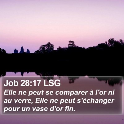 Job 28:17 LSG Bible Verse Image