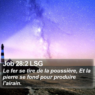 Job 28:2 LSG Bible Verse Image