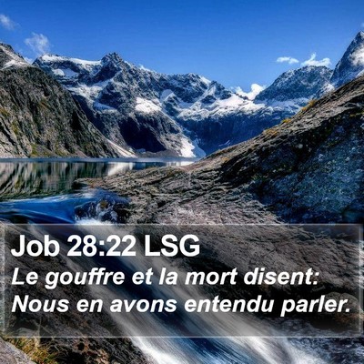 Job 28:22 LSG Bible Verse Image