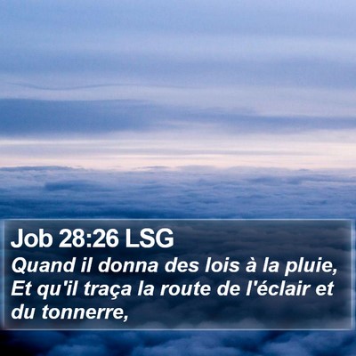 Job 28:26 LSG Bible Verse Image