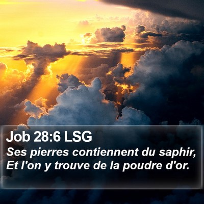 Job 28:6 LSG Bible Verse Image