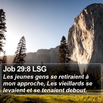 Job 29:8 LSG Bible Verse Image