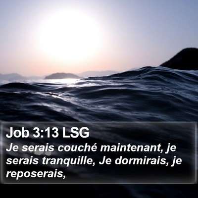 Job 3:13 LSG Bible Verse Image