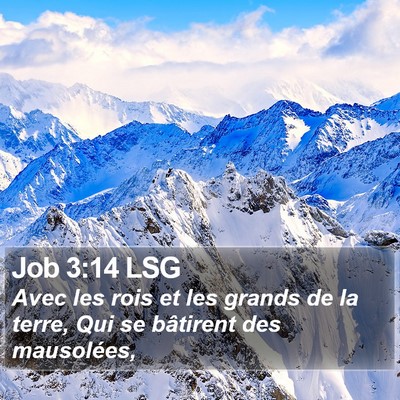 Job 3:14 LSG Bible Verse Image