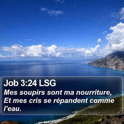 Job 3:24 LSG Bible Verse Image