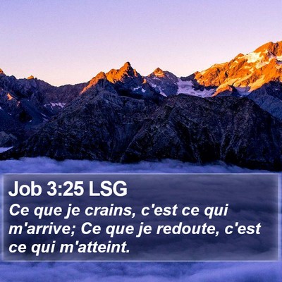 Job 3:25 LSG Bible Verse Image
