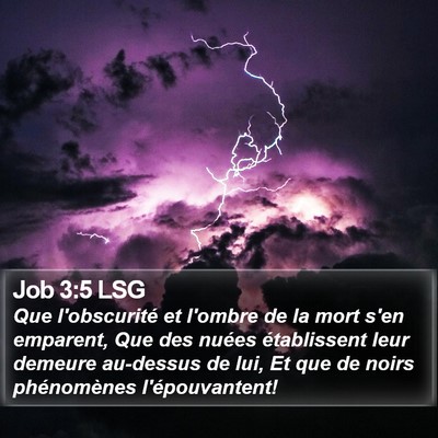 Job 3:5 LSG Bible Verse Image