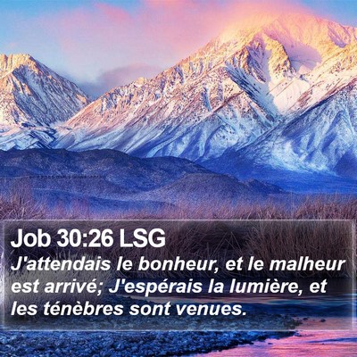 Job 30:26 LSG Bible Verse Image