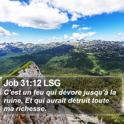 Job 31:12 LSG Bible Verse Image